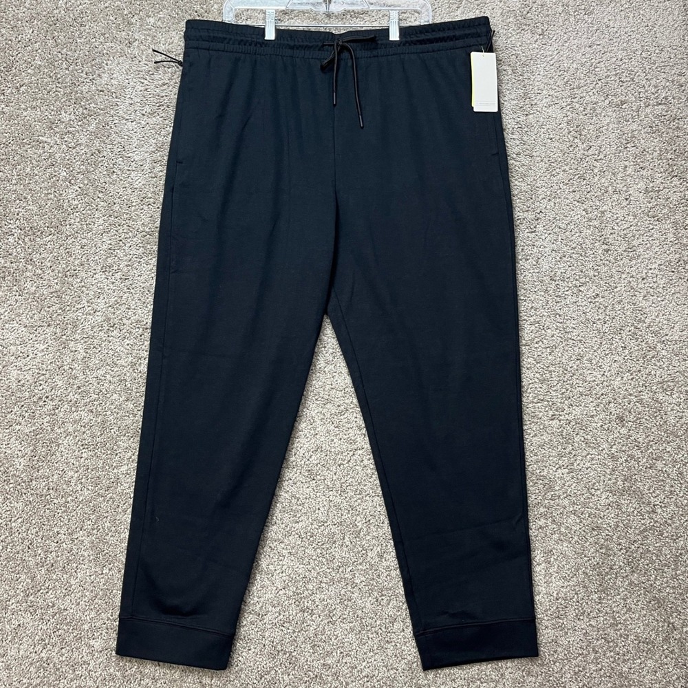 All in Motion Siro Ponte Jogger‎ Men XL Black Zipper Pockets Drawstring NEW